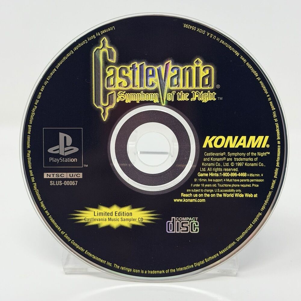 Castlevania Symphony of the Night Limited Ed Music Sampler CD PS1 Disc Only